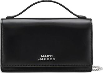 Marc Jacobs The Glam Mirror Mini Bag Cross Body Womens Handbags Black, Leather