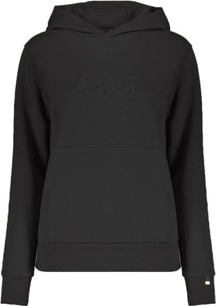 Herno Hoodies, female, Black, S, Logo-detail Hoodie