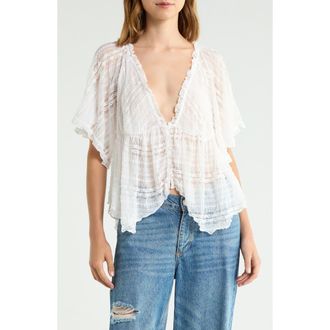 Free People In Your Dreams Lace Top in Clean Ivory at Nordstrom, Size X-Small