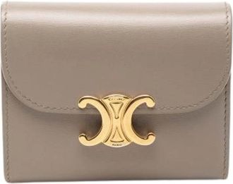 Celine Pre-owned Small Leather Wallet - Dames - Vintage Accessoires - Grijs - ONE Size - Leer - Vintage