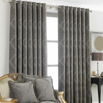 Riva Paoletti Winchester Eyelet Curtains - Mocha - Size 229 cm x 229 cm