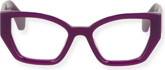 Off-white 7Q 52mm Cat Eye Optical Glasses in Purple at Nordstrom Rack