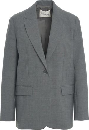 ottod'Ame WHI Dg 6174 Blazer - Dames - Blazers - Grijs - 2XS - Leer - Jassen
