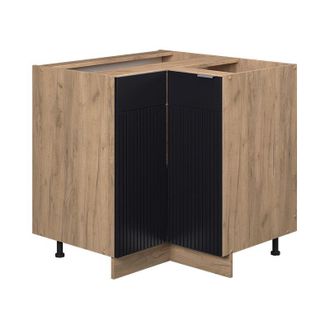 Vicco Mobile ad angolo cucina Fame-Line, Nero a righe, 80.5 cm senza piano di lavoro Vicco