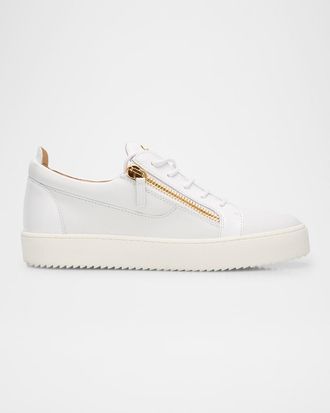 Giuseppe Zanotti Mens GZ94 Leather Low-Top Sneakers
