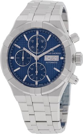 Maurice Lacroix Chronograph Automatic Blue Dial Mens Watch AI6038-SS002-430-2