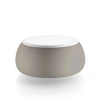 Plust Mesa De Centro Baja Redonda Container De Dise&ntilde;o Moderno T Ball - Beige