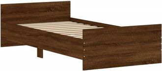 vidaXL Estructura de cama sin colchón madera marrón roble 100x200 cm Vidaxl