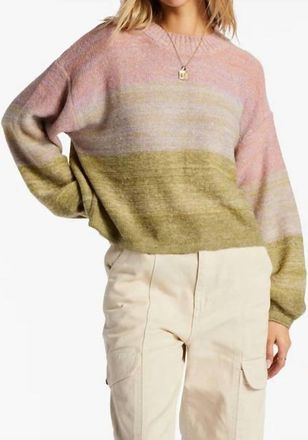 Billabong On Hue Stripe Sweater In Willow