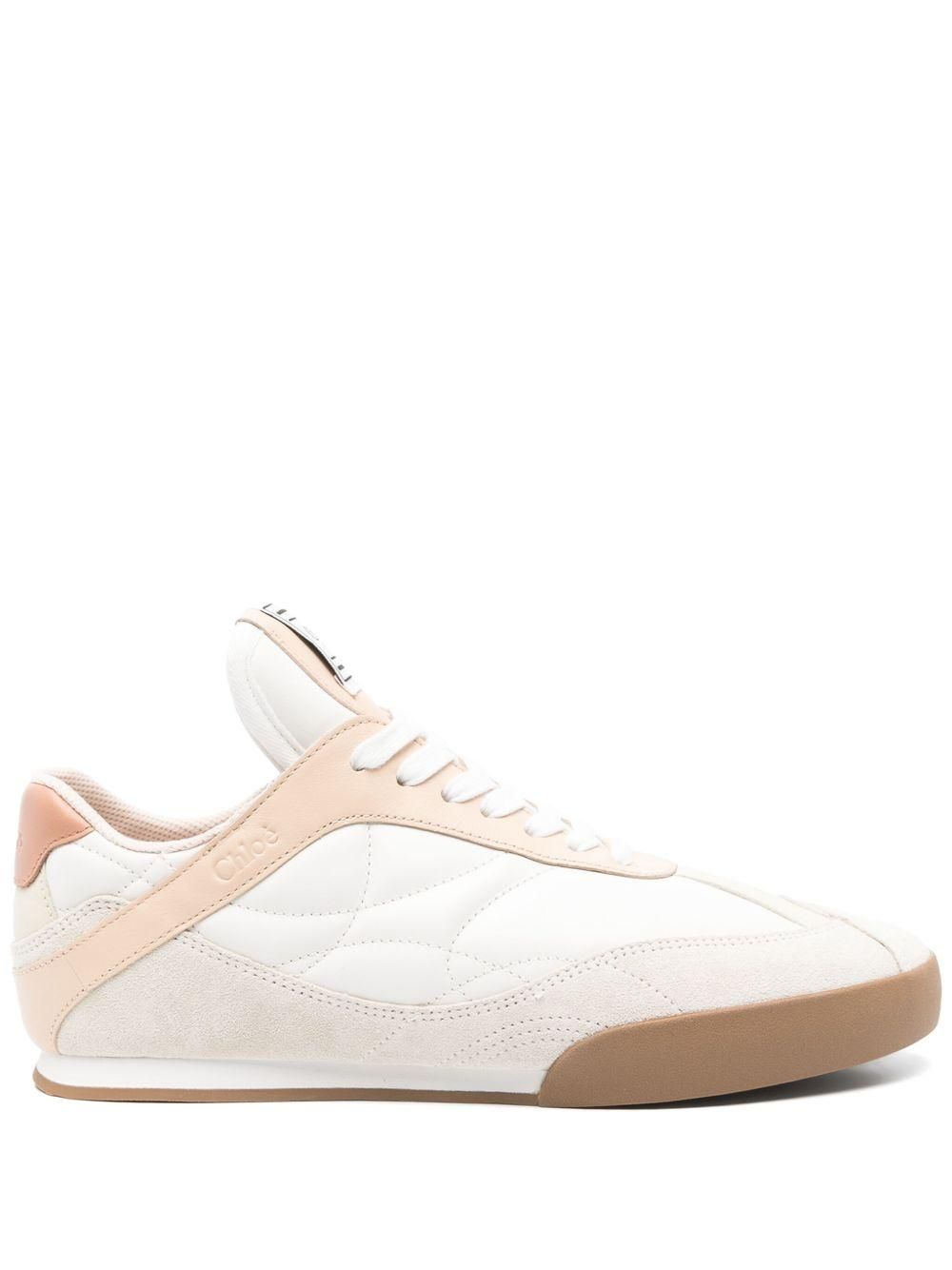スニーカー CHLOE CHLOE KICK CINNAMON BROWN SNEAKERS IN SUEDE Kick suede and leather-trimmed sneakers in brown - Chloe