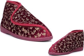 Generic Womens Boot Slippers Womens Bootie Slippers Size 5 Washable Slipper Size 6 Ankle Slipper Boots Bootee Boot Rubber Sole Warm Touch Fasten Sizes 3-6 Win