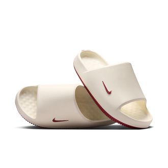 Nike Mens Calm (Oklahoma) College Slides in White | IM3255-100