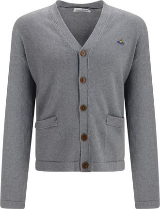 Vivienne Westwood Grey V Neck Cardigan