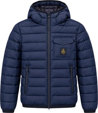 RefrigiWear Gewatteerd jack met capuchon - Heren - Jassen - Blauw - Maat: S