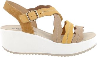 Igi & Co Schoenen, Dames, Veelkleurig, 40 EU, Leer, Casual Dames Leren Sandalen