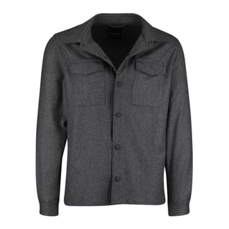 Cavallaro Jassen, Heren, Grijs, L, Wol, Giovi Overshirt