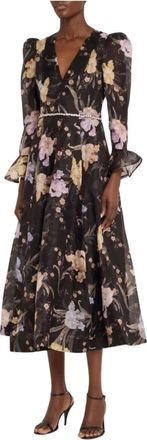 Zimmermann Elegante Midi-jurk met Lange Mouwen - Dames - Casual kleedjes - Veelkleurig - S - Kleedjes