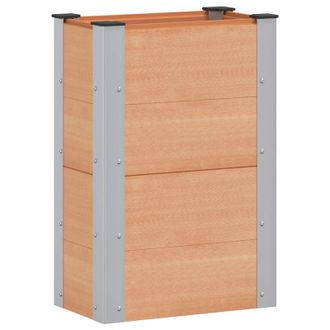 vidaXL Arriate Elevado Marr&oacute;n 50 X 30 X 72 Cm Wpc Y Aluminio Vidaxl