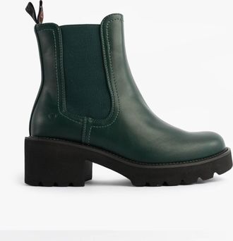 Heavenly Feet Honeybelle Womens Chelsea Boots Evergreen - Green - Size UK 8