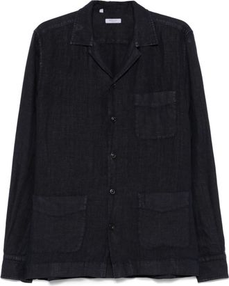 Boglioli Navy Blue Long Sleeve Overshirt