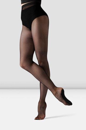 Bloch Ladies Fishnet Footed Tights, Caramel