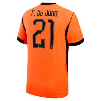 Nike Frenkie de Jong Netherlands National Team 2026 Match Home Nike Mens Dri-FIT ADV Soccer Jersey in Orange | NN203949322-NED