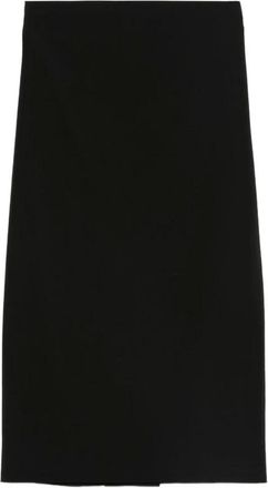 Alberta Ferretti Rokken, Dames, Zwart, XS, Wol, Midi Kokerrok