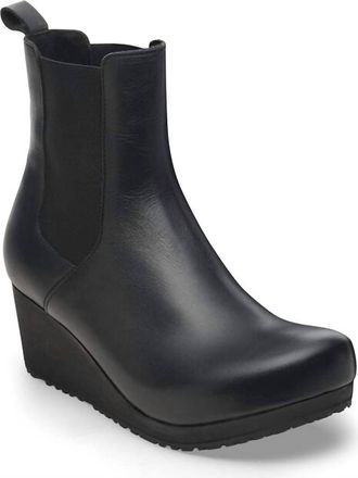 Birkenstock Womens Ebba Cork Wedge Boot In Black/black