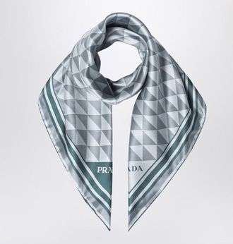 Prada Mauve printed silk twill scarf