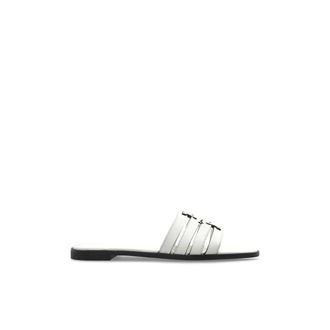 Tory Burch Ines slides - Dames - Sandalen - Wit - 40 1/2 EU - Leer - Schoenen