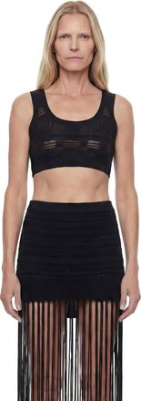 Laneus Openwork Knit Bra