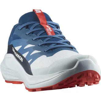 Salomon Trailrunningschuh SALOMON ALPHAGLIDE, Herren, Gr. 43, blau (ballad blau, dunkelblau, fiery rot), Synthetik, Textil, Schuhe Trailrunningschuh, wasserdi