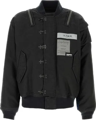 Yohji Yamamoto Black Logo Bomber Jacket