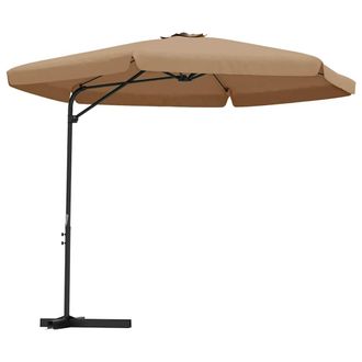 vidaXL Vidaxl - Sombrilla De Jard&iacute;n Con Palo De Acero Taupe 300 Cm