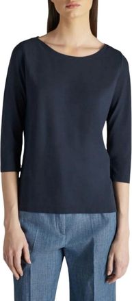 Zanone Dames, Tops, Blauw, Maat: S Katoen