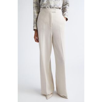 Max Mara Attina Jersey Trousers in Ivory at Nordstrom, Size 12