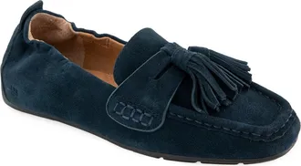Gentle Souls Sophie Kiltie Driving Loafer in Navy Suede at Nordstrom, Size 9.5