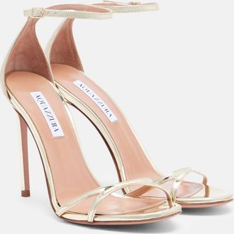 Aquazzura Metallic leather sandals