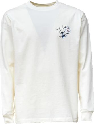 Dr&ocirc;le de Monsieur Sweatshirts - Heren - Sweatshirts - Wit - L - Katoen - Hoodies & sweatvesten