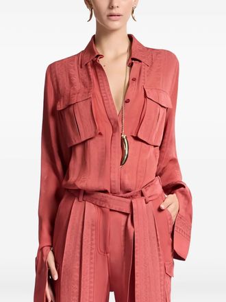 Elie Saab jacquard jumpsuit - Red