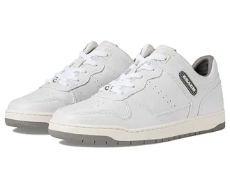 Coach C201 Leather Sneaker Mens Shoes Optic White/Heather Grey : 10.5 D - Medium, Leather/Textile