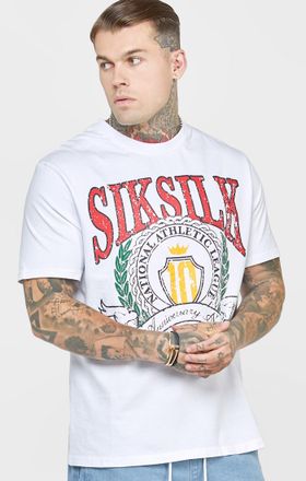 Siksilk Camiseta blanca de gran tama&ntilde;o S