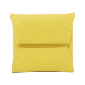 Herm&egrave;s Yellow Chevre Leather Coin Purse/Coin Case (Pre-Owned)