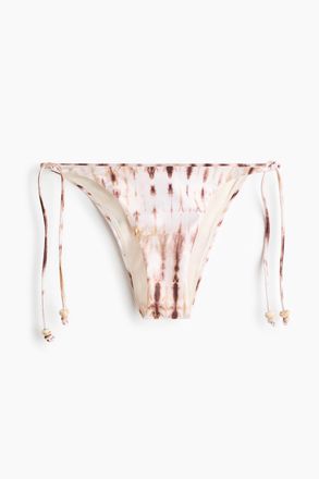 H&M Tie-Tanga Bikinihose - Hellrosa/Gemustert