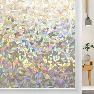OEM L&aacute;mina Para Ventanas, L&aacute;mina Opaca Para Ventanas, Efecto Arco&iacute;ris, 60x400cm, L&aacute;mina Electrost&aacute;tica Para Ventanas, L&aacute;mina Decorativa 3d Para Ventanas, 