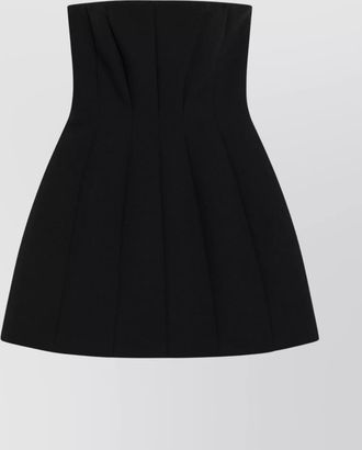 Max Mara flared strapless skirt pleated