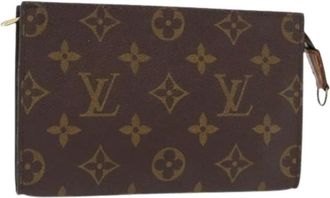 Louis Vuitton Pre-owned Clutches, female, Brown, Size: ONE SIZE Pre-owned Canvas Clutch