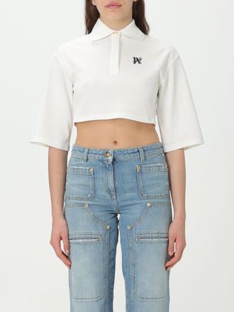 Palm Angels Polo Palm Angels in jersey con monogram