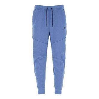 Nike Mens Nike Nsw Tch Flc Jggr Solid Color logo Bundle Feet Sports Pants/Trousers/Joggers Blue CU4495-442