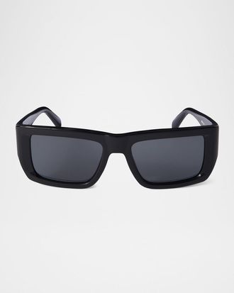 Off-white Men & apos;s Prescott Acetate Rectangle Sunglasses